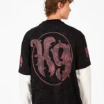 LONG CONNECTED SLEEVE K9 PRINTED T-SHIRT