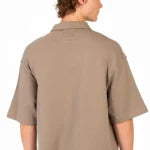 HALF ZIP POLO NECK T-SHIRT