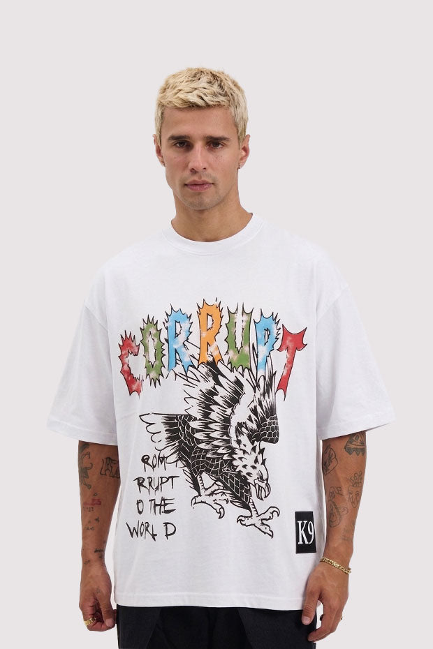 SHORT SLEEVE OVERSIZE PRINTED T-SHIRT