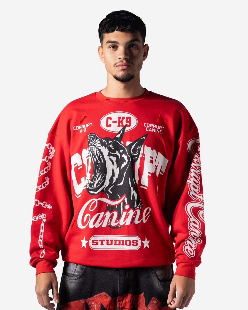 C-K9 SAVAGE DOG GRAPHIC CREWNECK SWEATSHIRT