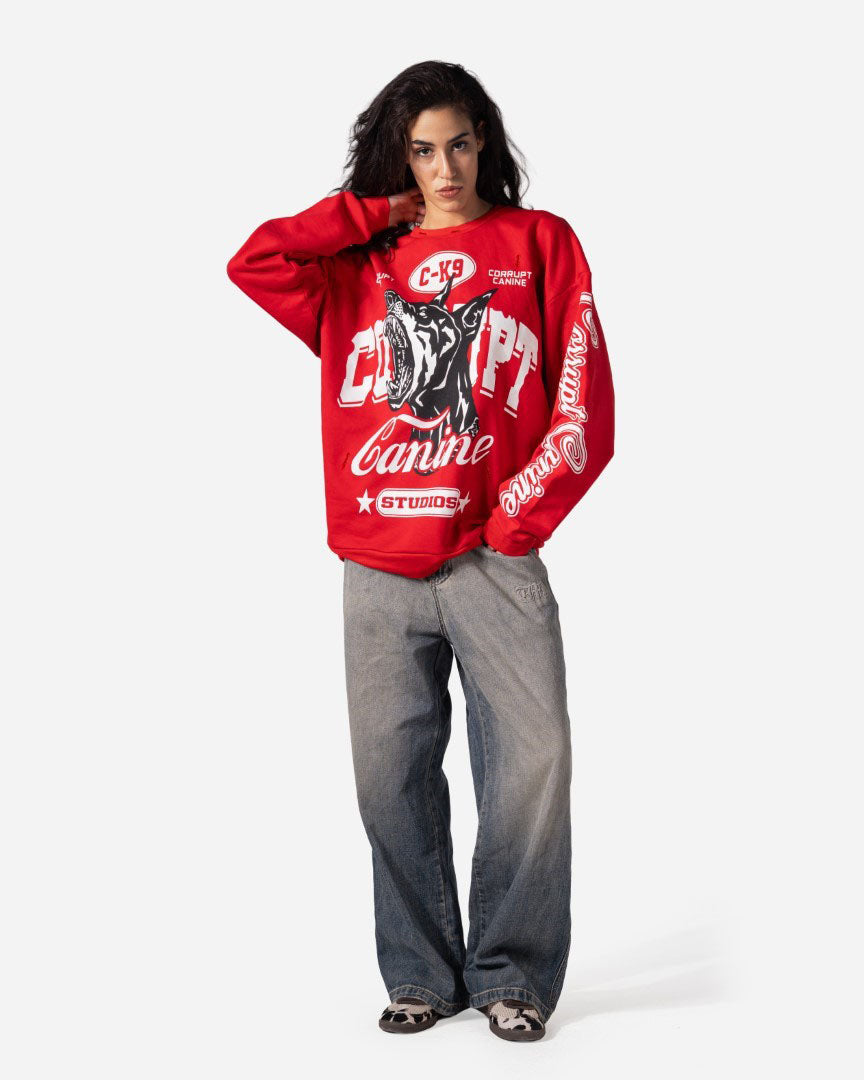 C-K9 SAVAGE DOG GRAPHIC CREWNECK SWEATSHIRT