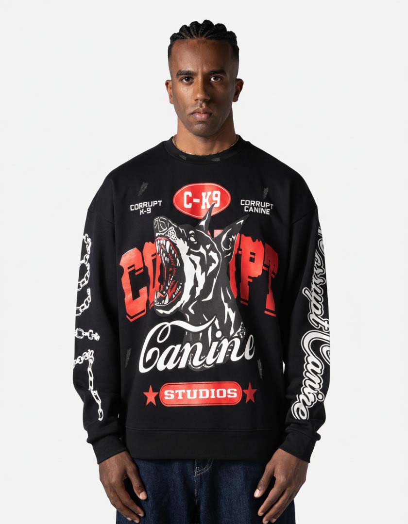 C-K9 SAVAGE DOG GRAPHIC CREWNECK SWEATSHIRT