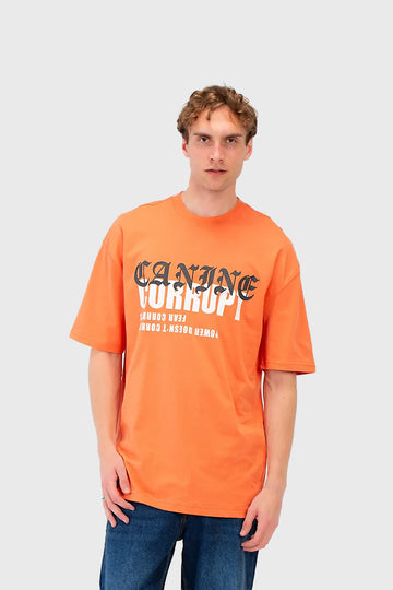 FRONT TEXT PRINT T-SHIRT