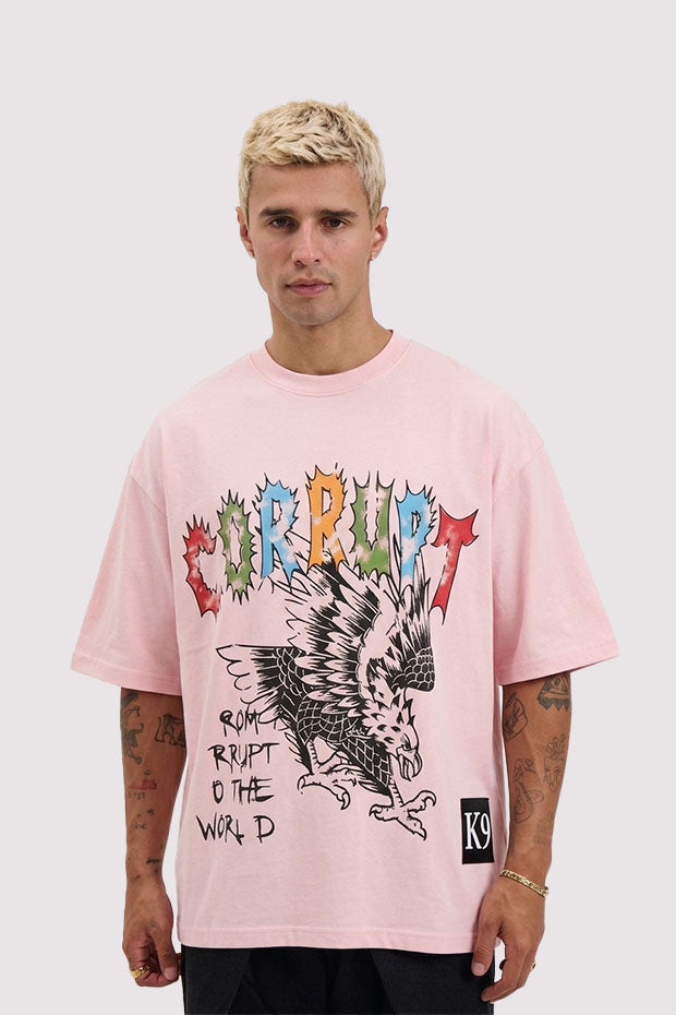SHORT SLEEVE OVERSIZE PRINTED T-SHIRT