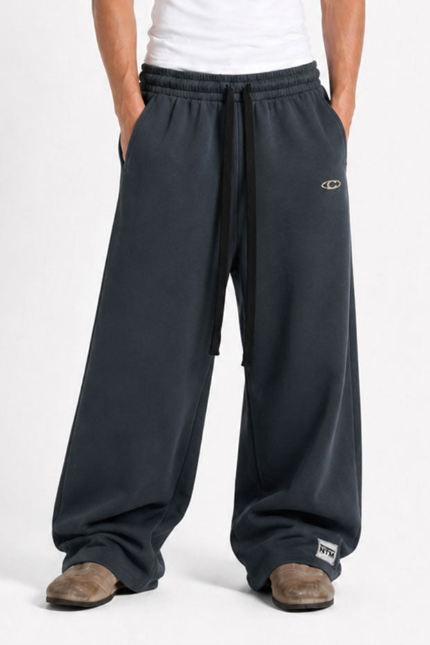 WIDE LEG FLEECE OFF GRID SWEATPANTS WITH DRAWSTRING