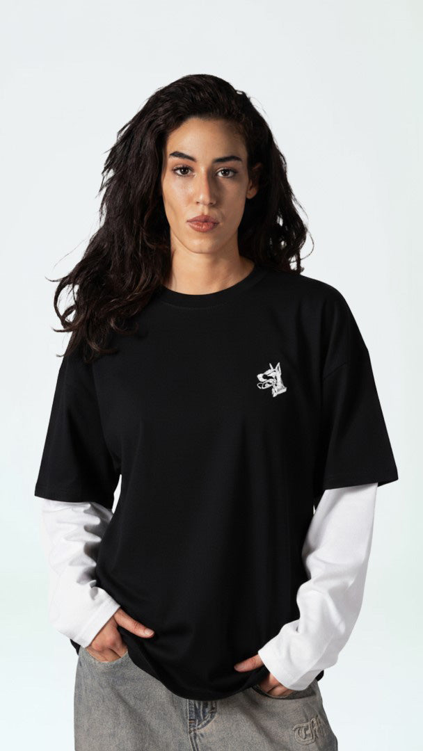 DOGY PRINT ROUNDED LONG SLEEVED CORRUPTK9 SWEATSHIRT