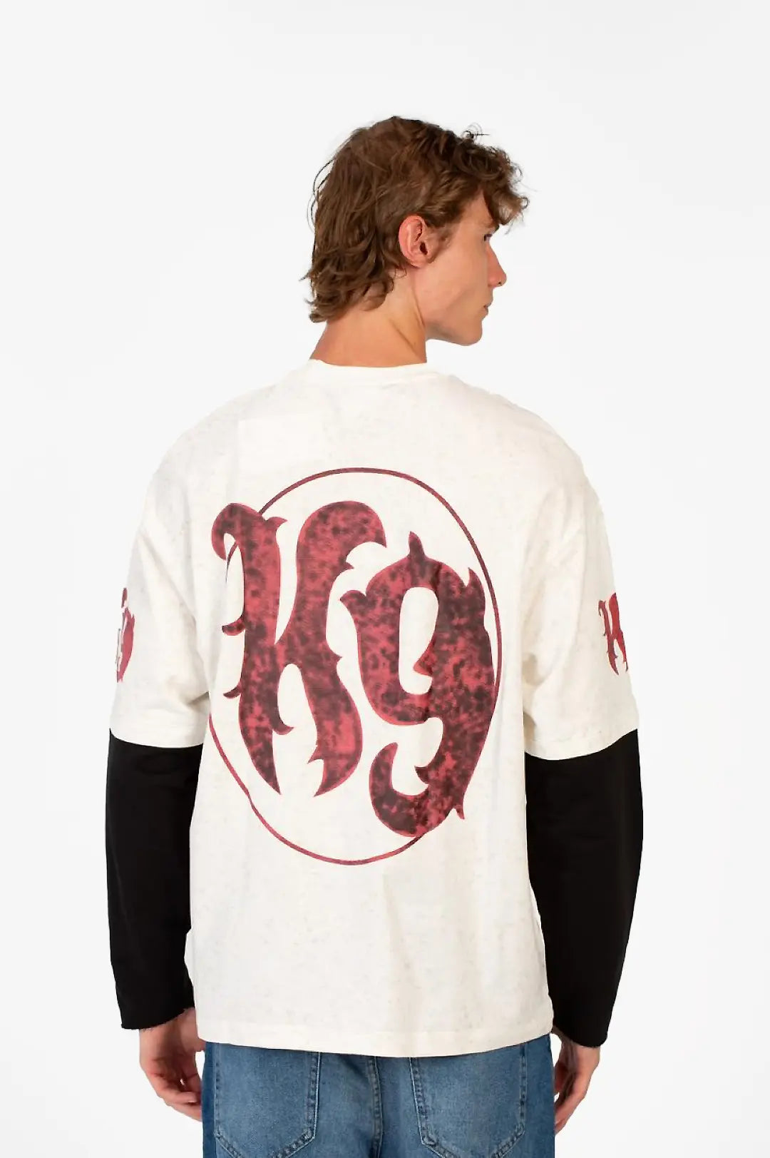 LONG CONNECTED SLEEVE K9 PRINTED T-SHIRT