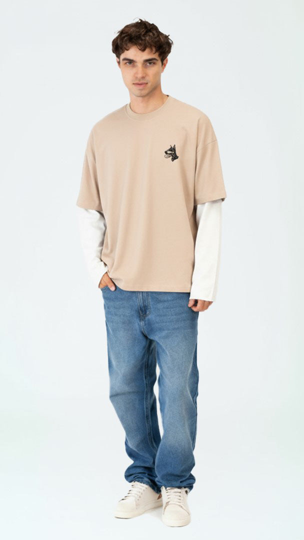 DOGY PRINT ROUNDED LONG SLEEVED CORRUPTK9 SWEATSHIRT