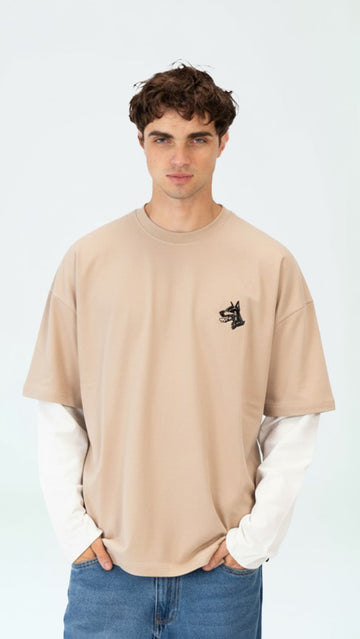 DOGY PRINT ROUNDED LONG SLEEVED CORRUPTK9 SWEATSHIRT