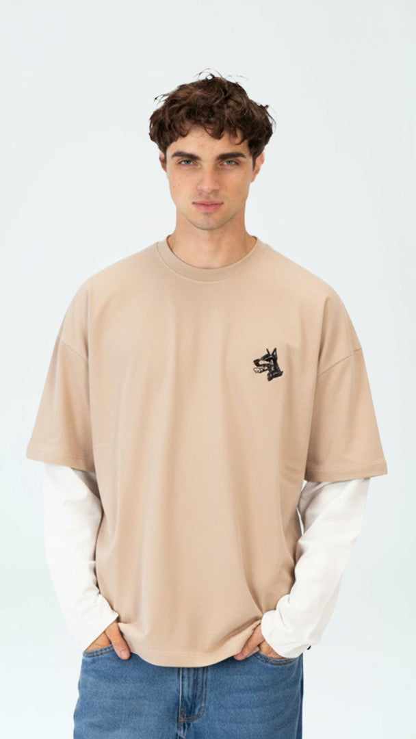 DOGY PRINT ROUNDED LONG SLEEVED CORRUPTK9 SWEATSHIRT