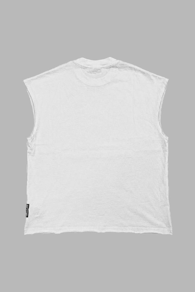 Money Mind Skull Oversized Sleeveless T-shirt