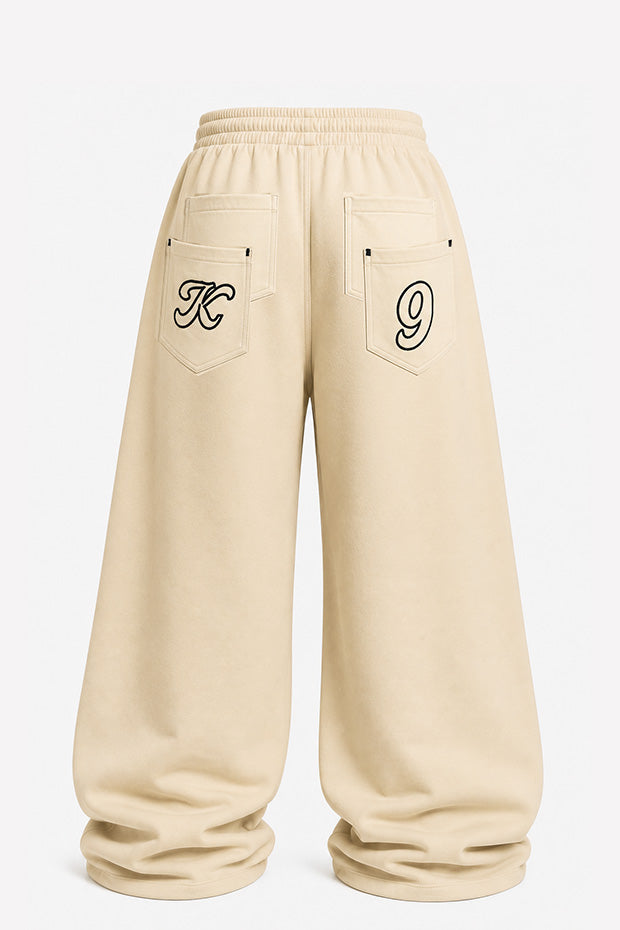 WIDE LEG FLEECE OFF GRID SWEATPANTS WITH DRAWSTRING