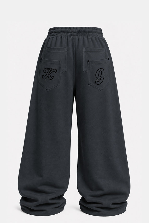 WIDE LEG FLEECE OFF GRID SWEATPANTS WITH DRAWSTRING