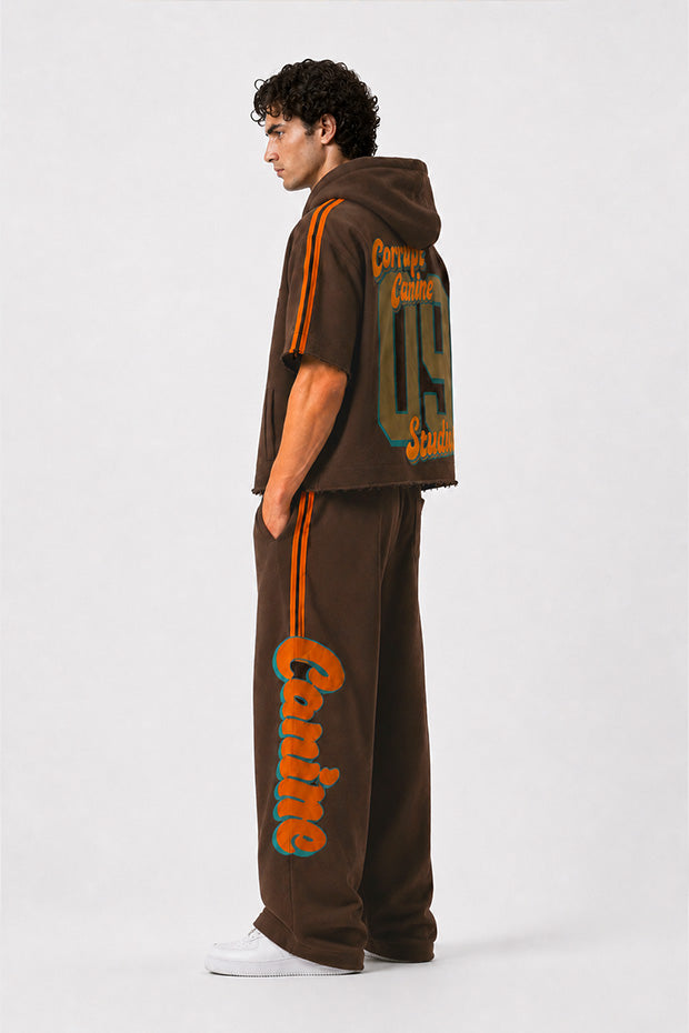 CORRUPT CANINE RETRO LEAGUE WIDE LEG SWEATPANTS