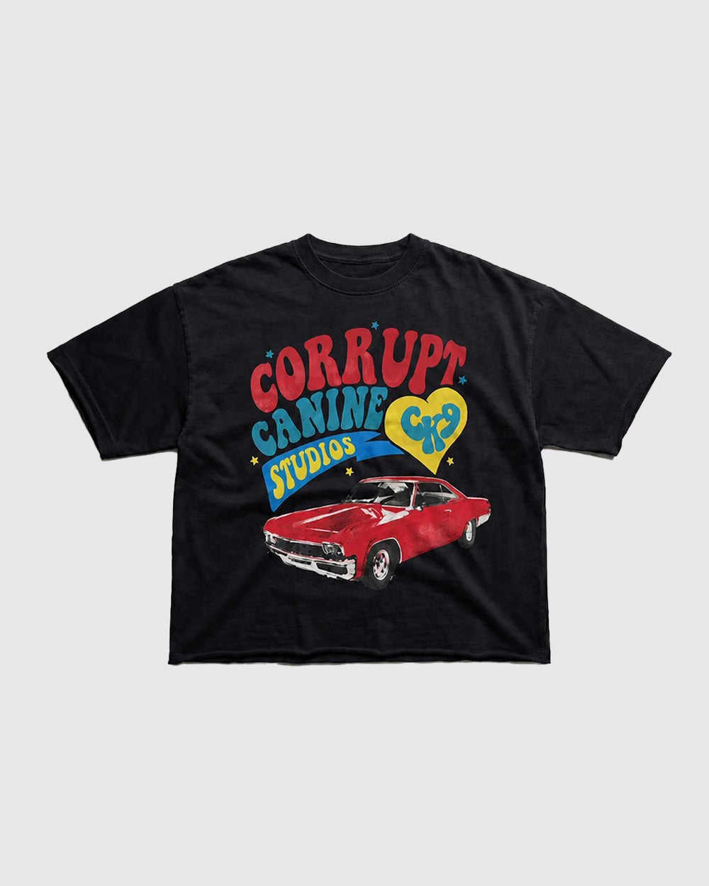 CORRUPT CANINE RETRO RIDE HEAVYWEIGHT BOXY T-SHIRT