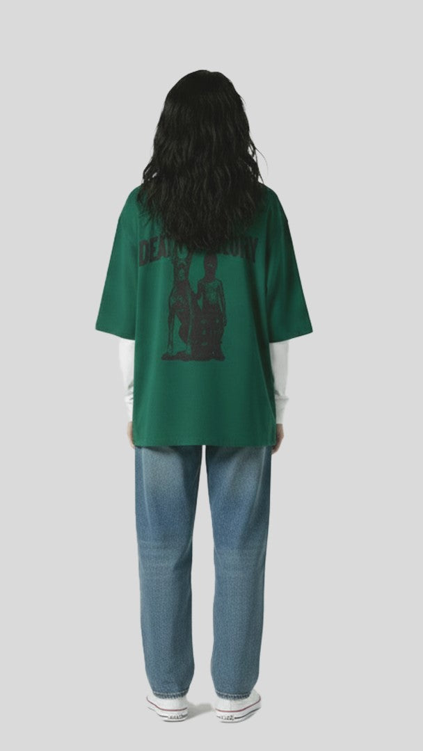DEATH OF GLORY OVERSIZED CONNECTED SLEEVES  T-SHIRT