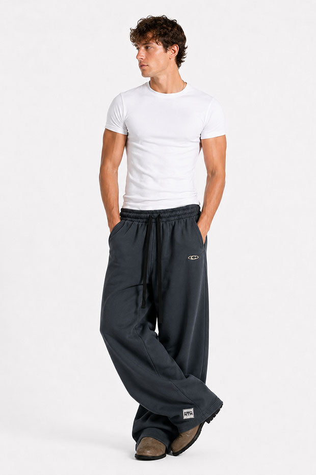 WIDE LEG FLEECE OFF GRID SWEATPANTS WITH DRAWSTRING