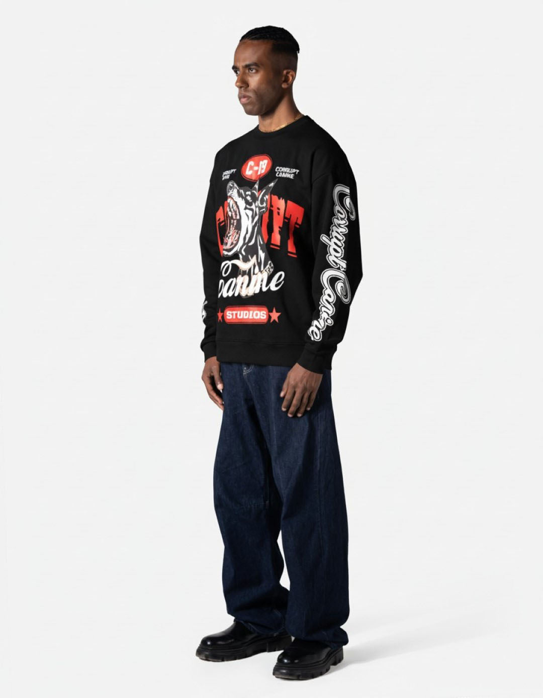 C-K9 SAVAGE DOG GRAPHIC CREWNECK SWEATSHIRT