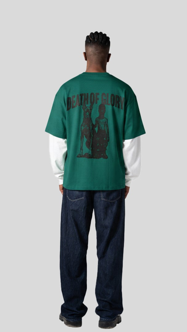 DEATH OF GLORY OVERSIZED CONNECTED SLEEVES  T-SHIRT
