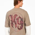 LONG CONNECTED SLEEVE K9 PRINTED T-SHIRT