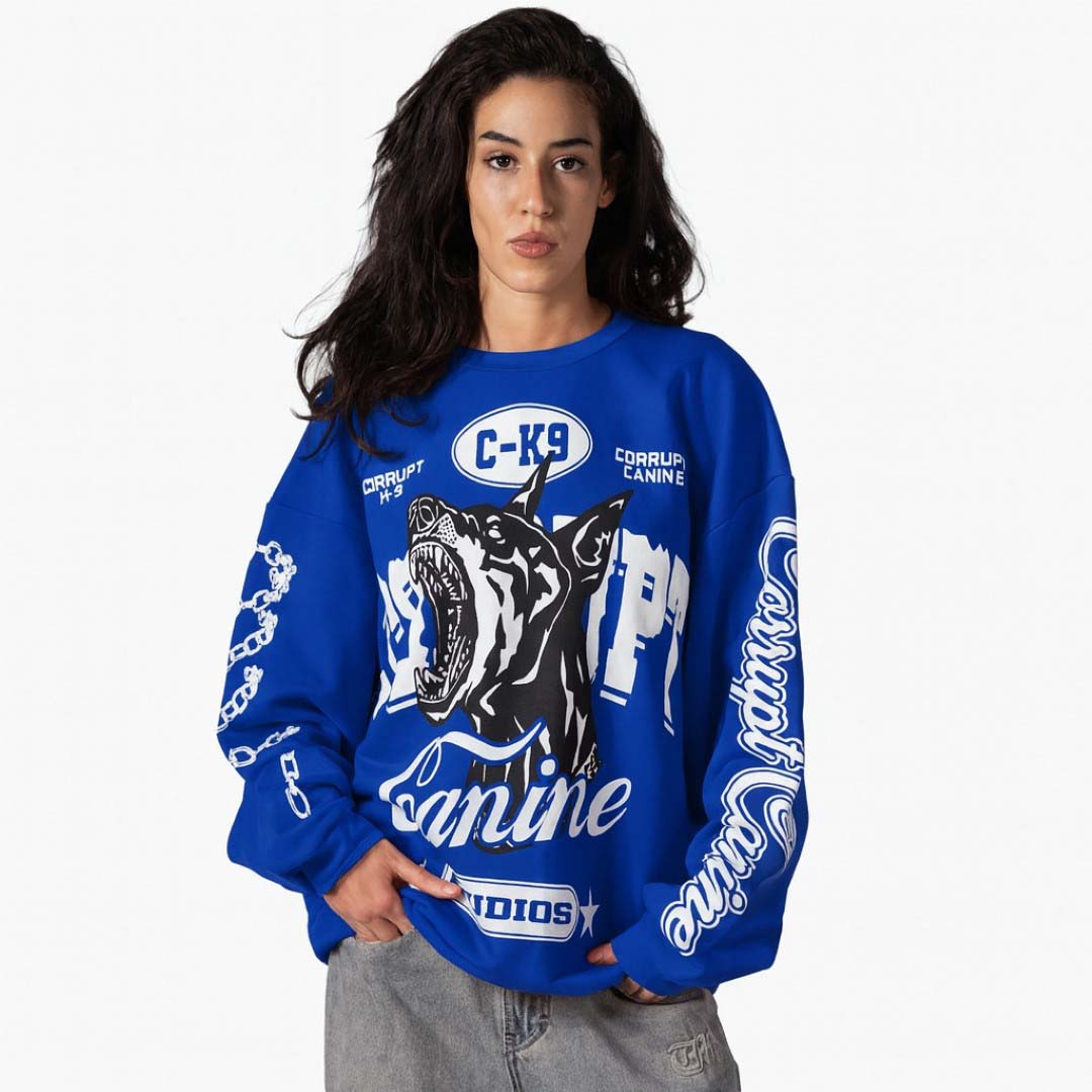 C-K9 SAVAGE DOG GRAPHIC CREWNECK SWEATSHIRT