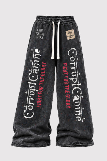 FIGHT FOR THE GLORY  BOLD GRAPHIC ENERGY IN A RELAXED WIDE LEG FIT