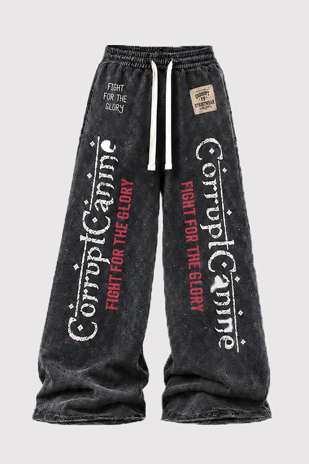 FIGHT FOR THE GLORY  BOLD GRAPHIC ENERGY IN A RELAXED WIDE LEG FIT