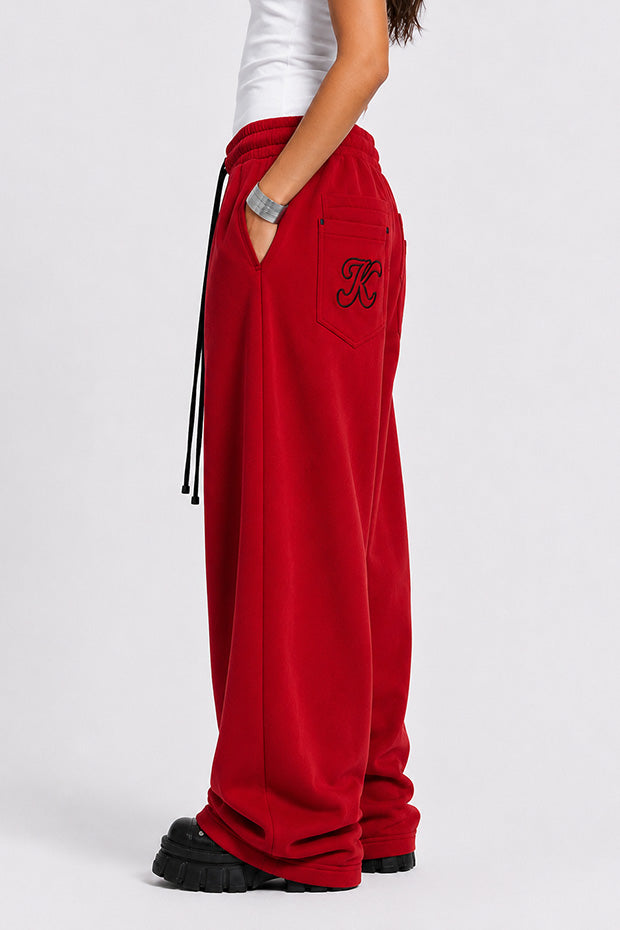 WIDE LEG FLEECE OFF GRID SWEATPANTS WITH DRAWSTRING