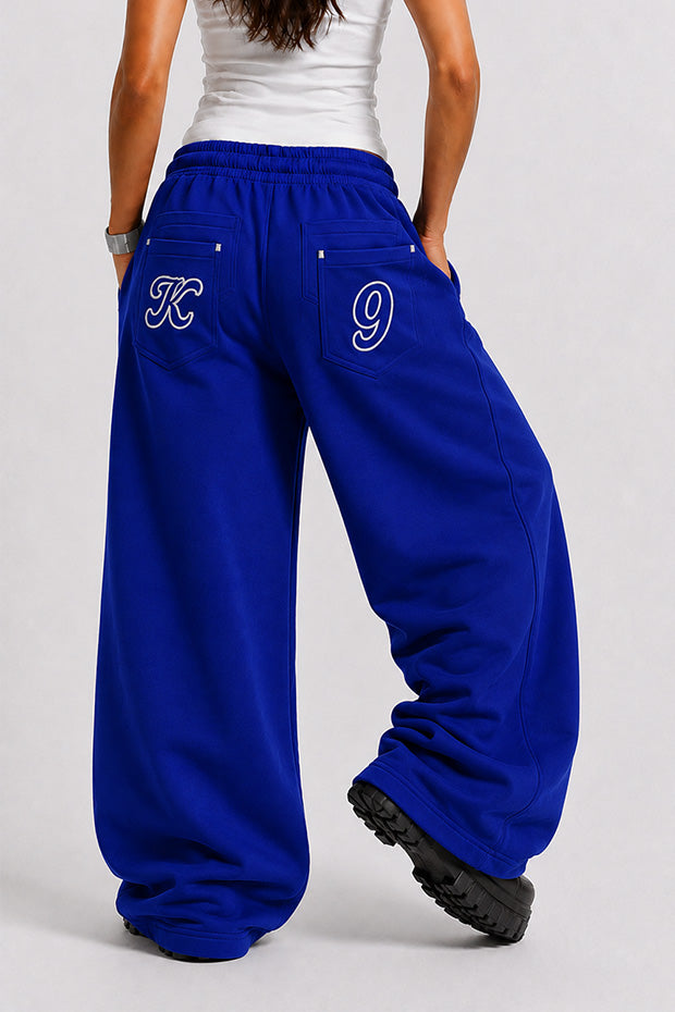 WIDE LEG FLEECE OFF GRID SWEATPANTS WITH DRAWSTRING