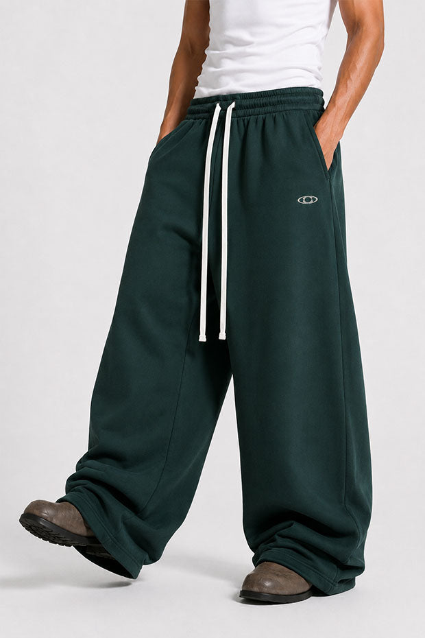 WIDE LEG FLEECE OFF GRID SWEATPANTS WITH DRAWSTRING