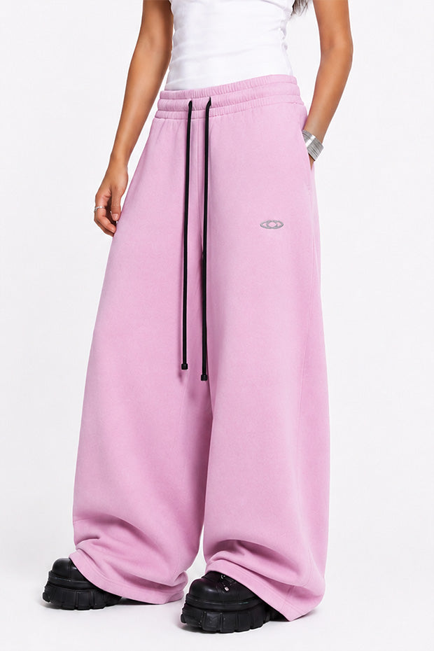 WIDE LEG FLEECE OFF GRID SWEATPANTS WITH DRAWSTRING