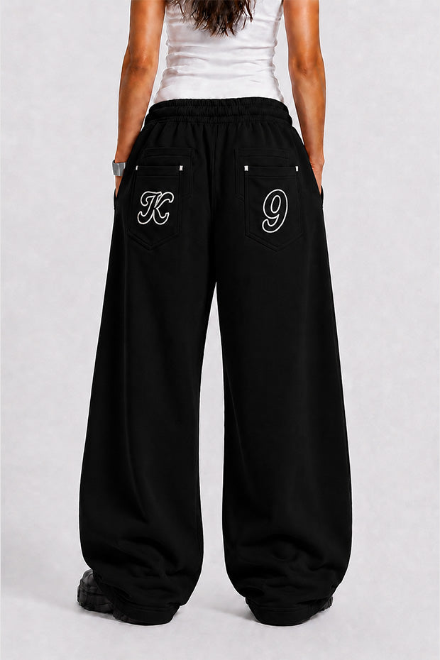 WIDE LEG FLEECE OFF GRID SWEATPANTS WITH DRAWSTRING