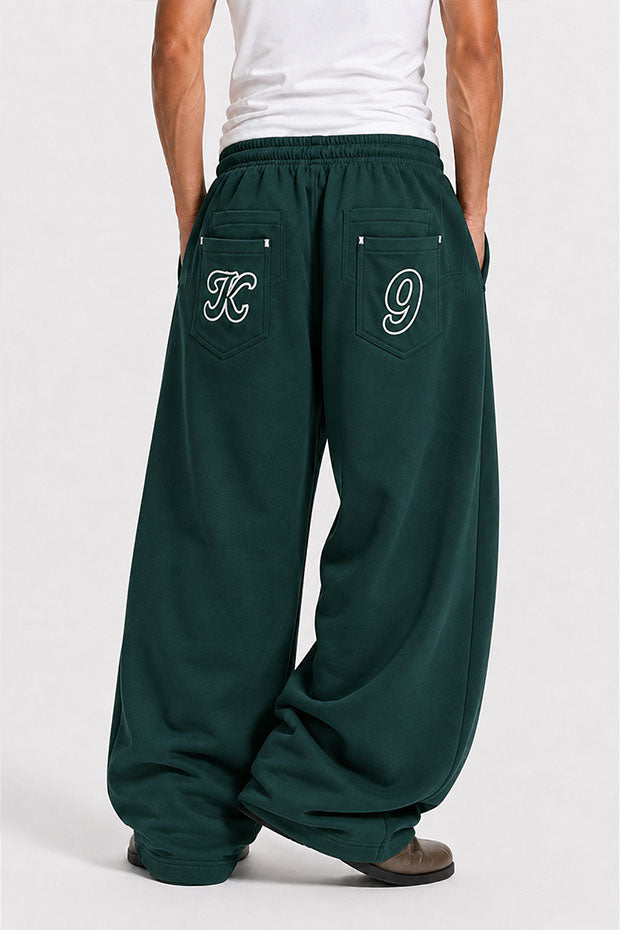 WIDE LEG FLEECE OFF GRID SWEATPANTS WITH DRAWSTRING