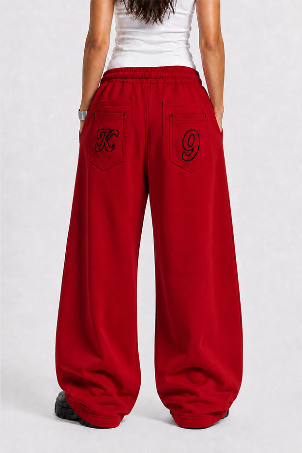 WIDE LEG FLEECE OFF GRID SWEATPANTS WITH DRAWSTRING
