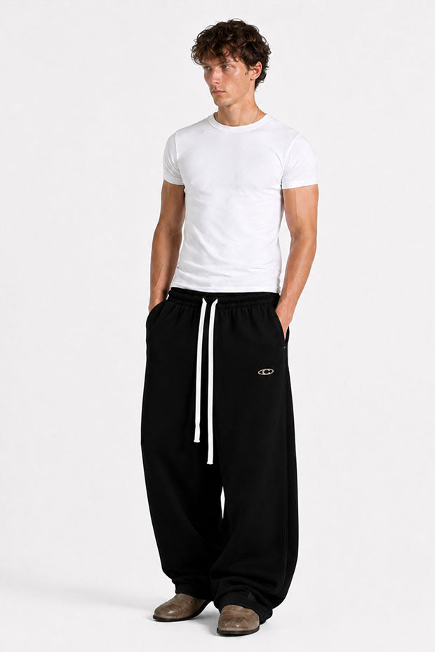 WIDE LEG FLEECE OFF GRID SWEATPANTS WITH DRAWSTRING