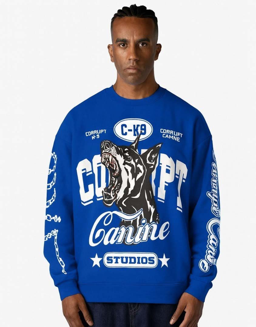 C-K9 SAVAGE DOG GRAPHIC CREWNECK SWEATSHIRT