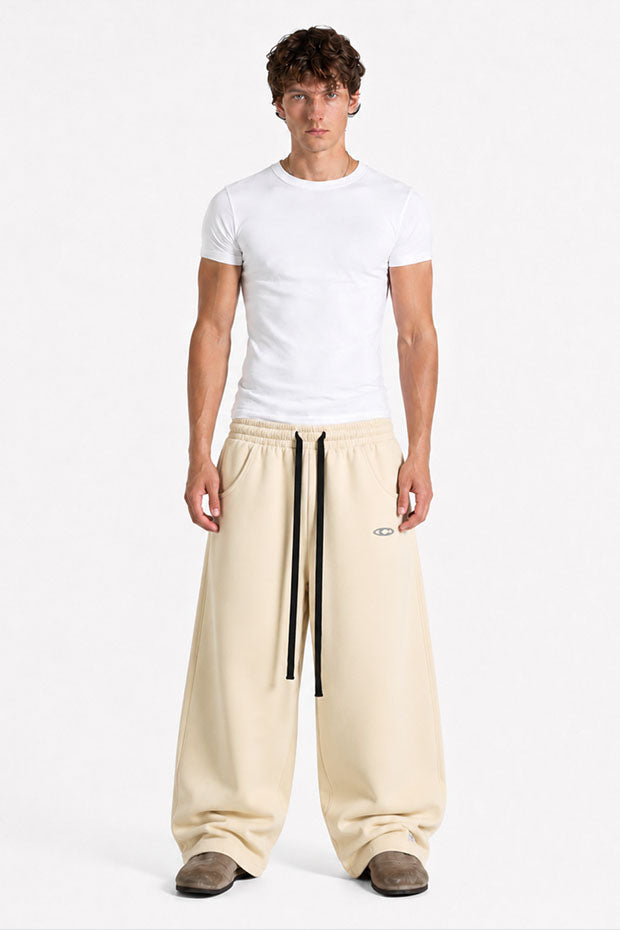 WIDE LEG FLEECE OFF GRID SWEATPANTS WITH DRAWSTRING