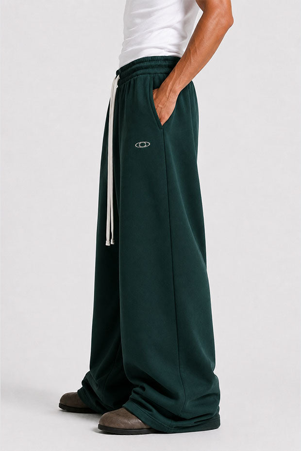 WIDE LEG FLEECE OFF GRID SWEATPANTS WITH DRAWSTRING