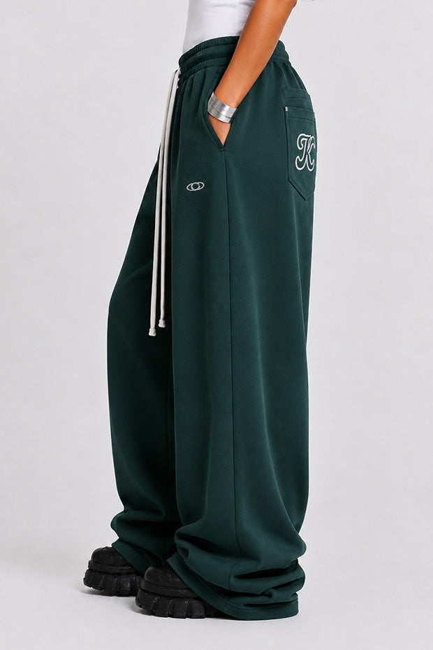 WIDE LEG FLEECE OFF GRID SWEATPANTS WITH DRAWSTRING