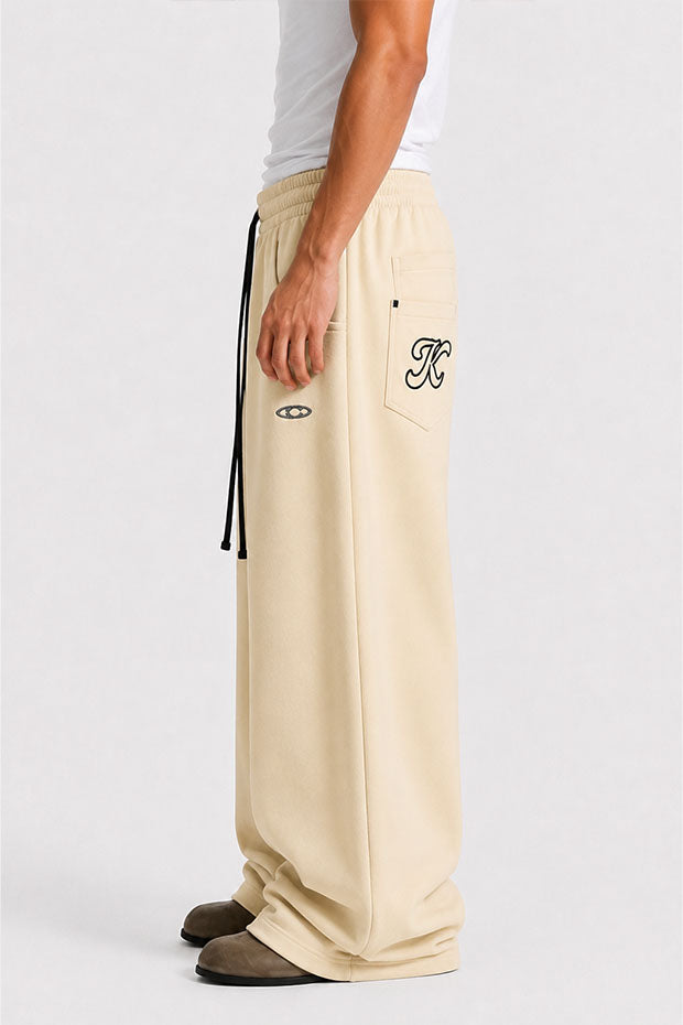 WIDE LEG FLEECE OFF GRID SWEATPANTS WITH DRAWSTRING