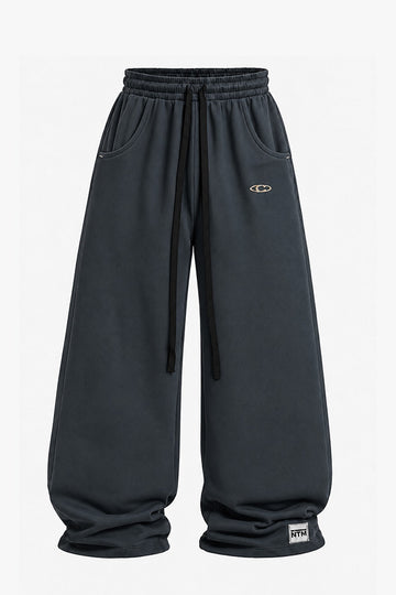 WIDE LEG FLEECE OFF GRID SWEATPANTS WITH DRAWSTRING