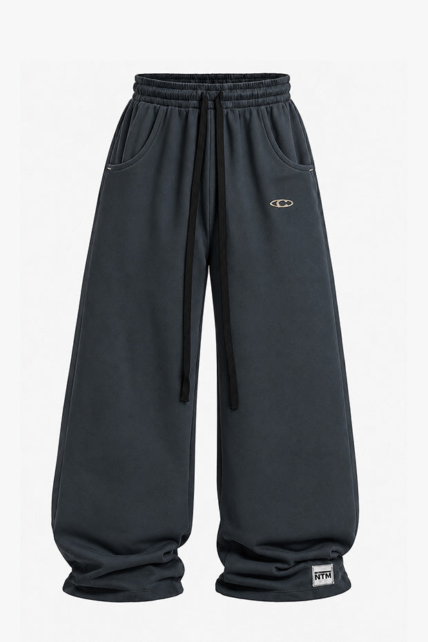 WIDE LEG FLEECE OFF GRID SWEATPANTS WITH DRAWSTRING