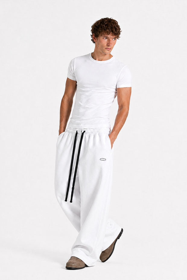 WIDE LEG FLEECE OFF GRID SWEATPANTS WITH DRAWSTRING