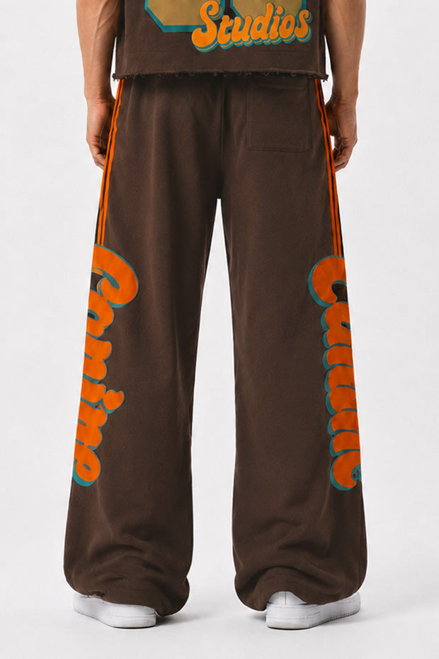 CORRUPT CANINE RETRO LEAGUE WIDE LEG SWEATPANTS