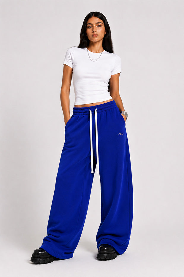 WIDE LEG FLEECE OFF GRID SWEATPANTS WITH DRAWSTRING