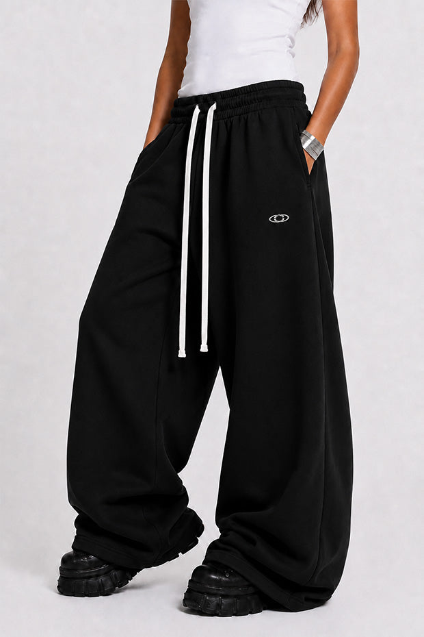 WIDE LEG FLEECE OFF GRID SWEATPANTS WITH DRAWSTRING