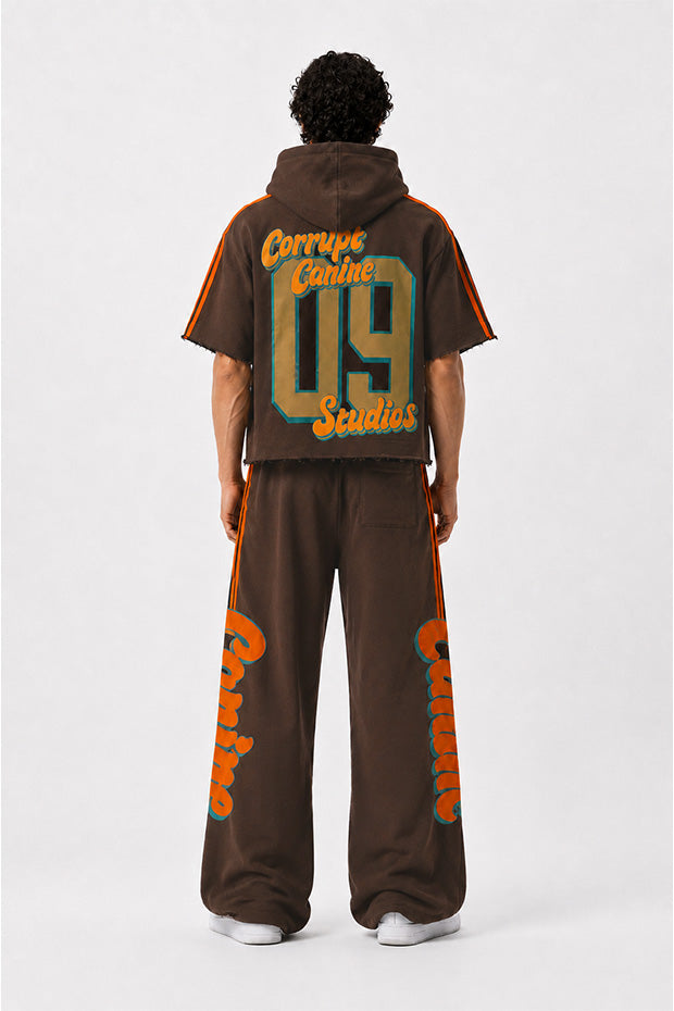 CORRUPT CANINE RETRO LEAGUE WIDE LEG SWEATPANTS