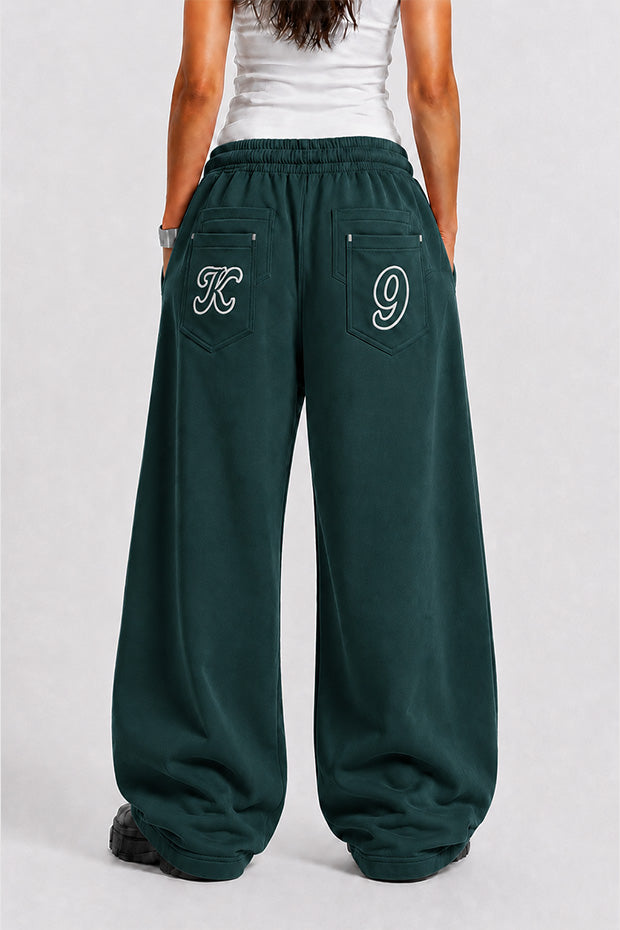 WIDE LEG FLEECE OFF GRID SWEATPANTS WITH DRAWSTRING