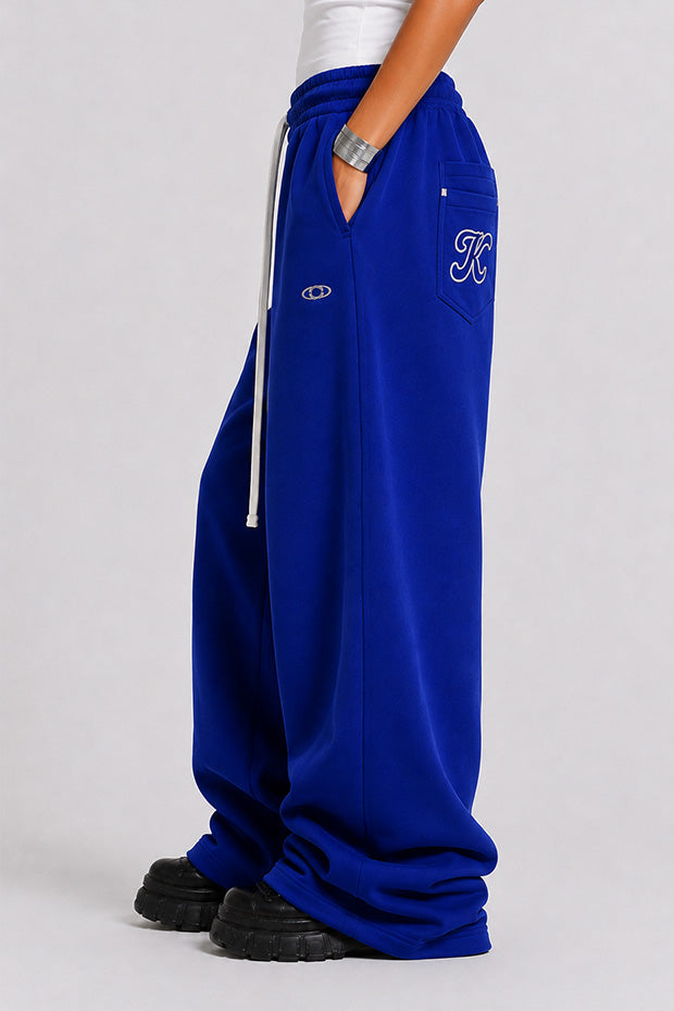WIDE LEG FLEECE OFF GRID SWEATPANTS WITH DRAWSTRING