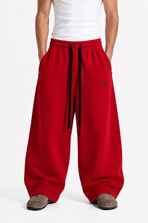 WIDE LEG FLEECE OFF GRID SWEATPANTS WITH DRAWSTRING